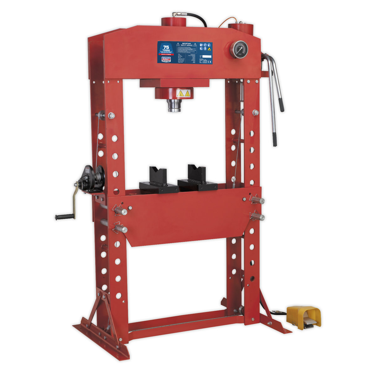 Air/Hydraulic Press 75tonne Floor Type with Foot Pedal
